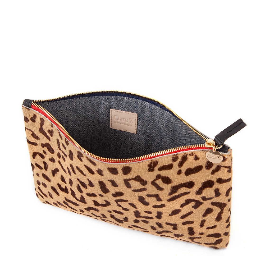 Clare V, Bags, Clare V Leopard Clutch With Strap