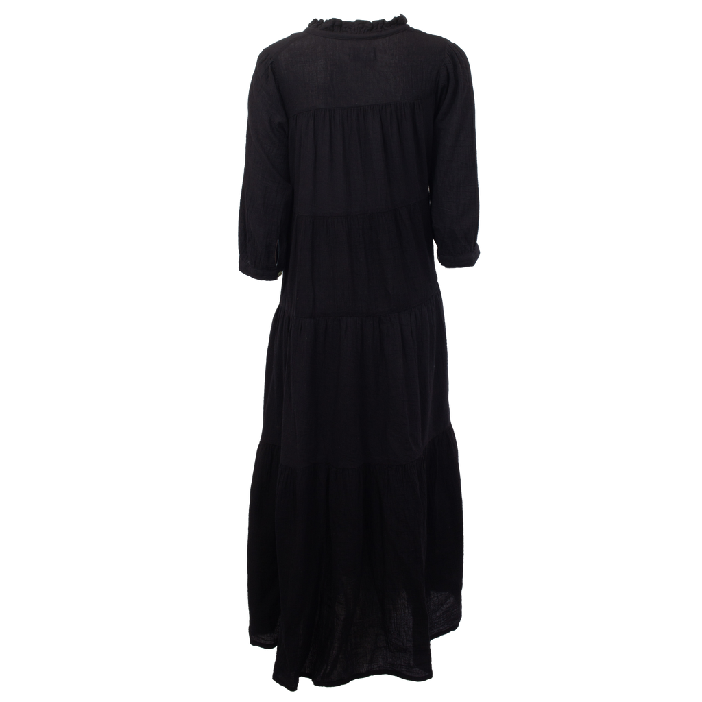 Dresses Honorine Long Giselle Double Gauze Dress in Black Honorine