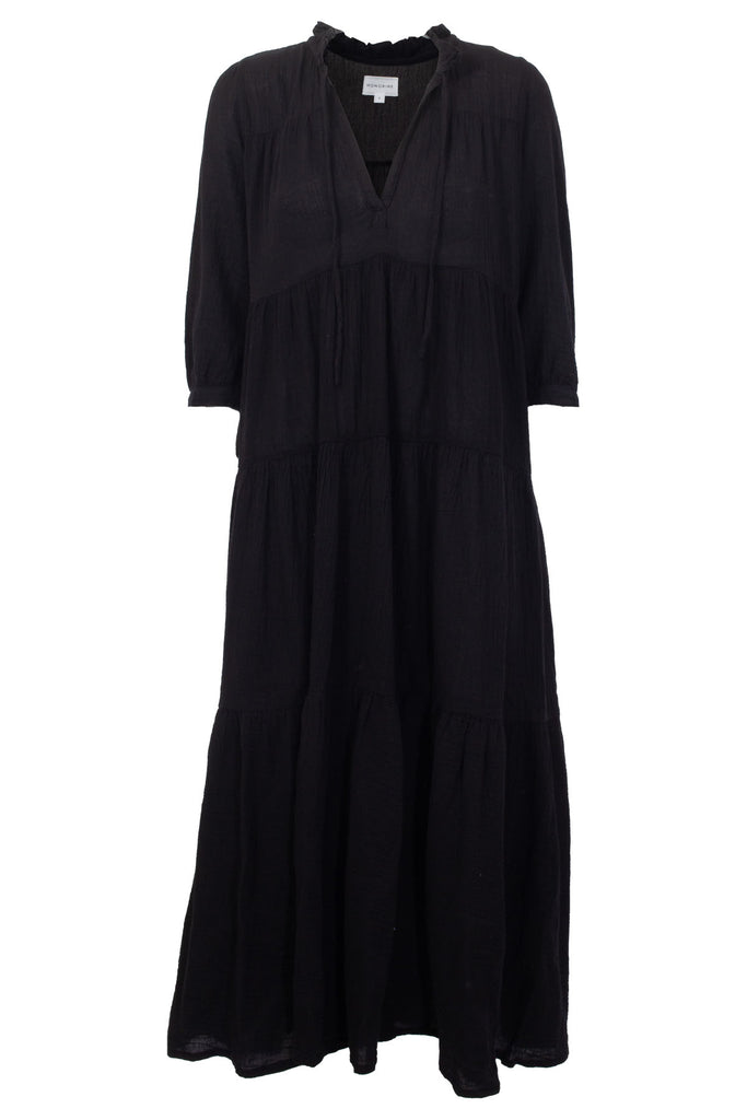 Dresses Honorine Long Giselle Double Gauze Dress in Black Honorine