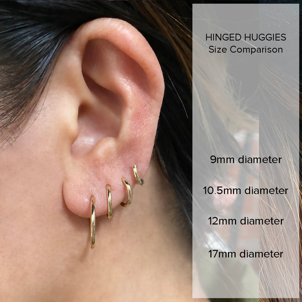 Earrings Zoe Chicco Small Huggies in Yellow Gold Zoe Chicco