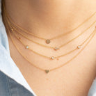 Necklaces Zoe Chicco Itty Bitty Heart Necklace in Yellow Gold Zoe Chicco