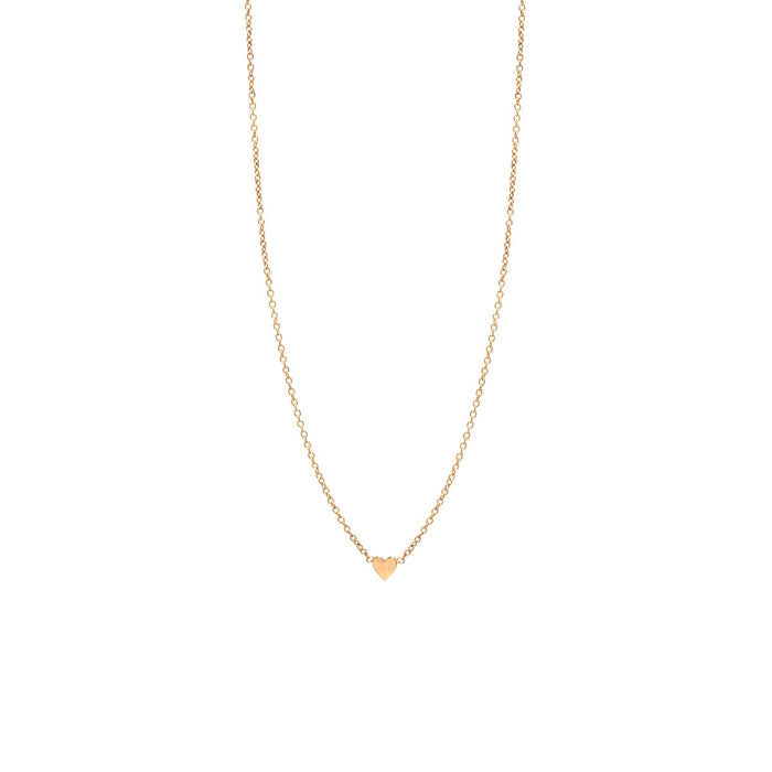 Necklaces Zoe Chicco Itty Bitty Heart Necklace in Yellow Gold Zoe Chicco