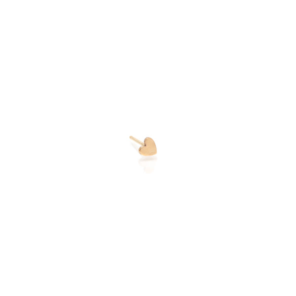 Earrings Zoe Chicco Itty Bitty Heart Stud in Yellow Gold Zoe Chicco