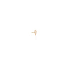 Earrings Zoe Chicco Itty Bitty Diamond Lightning Bolt Stud in Yellow Gold Zoe Chicco