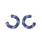 Earrings Keane Braided Glass Hoops in Blue Keane