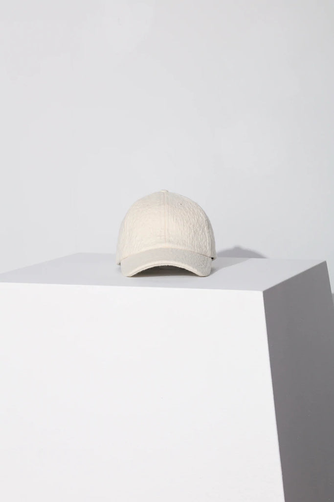 Hats Janessa Leone Halle Ball Cap in Ecru Janessa Leone