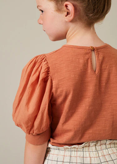 Childrens Apparel My Little Cozmo Puff Sleeve Tee in Peach My Little Cozmo