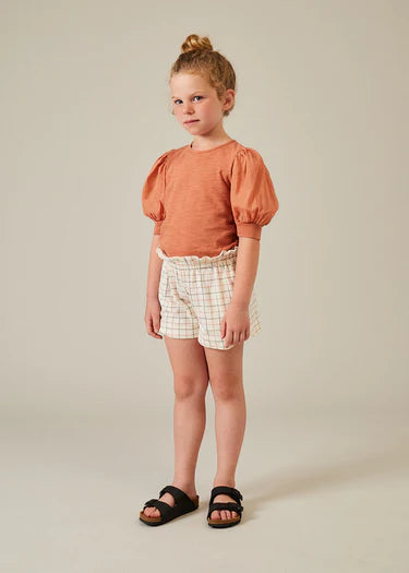 Childrens Apparel My Little Cozmo Puff Sleeve Tee in Peach My Little Cozmo