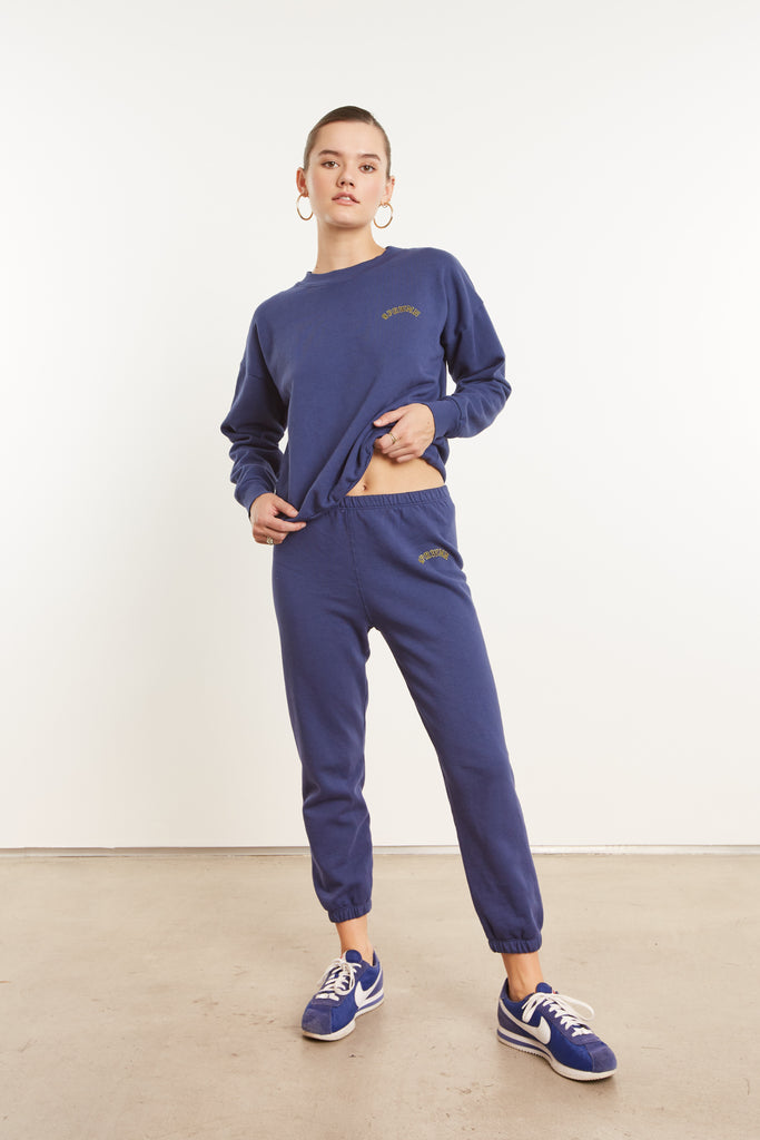 Pants SPRWMN College Logo Sweatpant in Cobalt Sprwmn