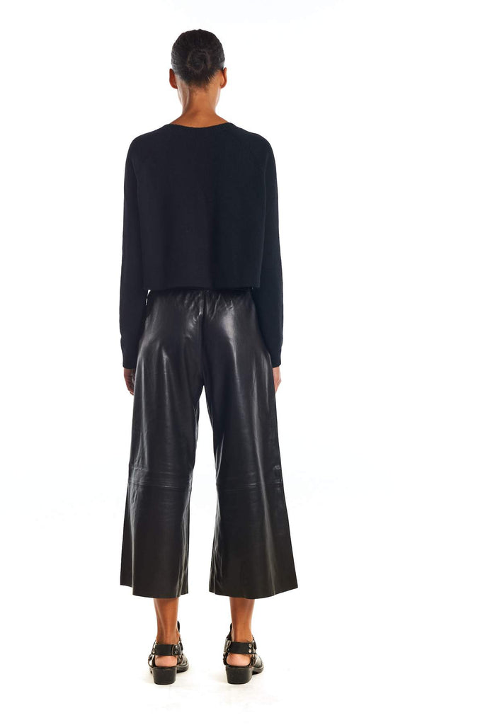 Leather Pants SPRWMN Leather Culotte in Black Sprwmn