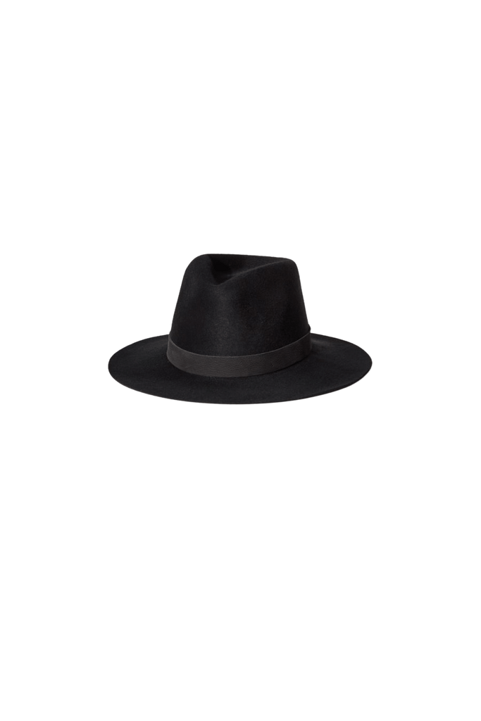 Hats Janessa Leone Luca Wool Hat in Black Janessa Leone