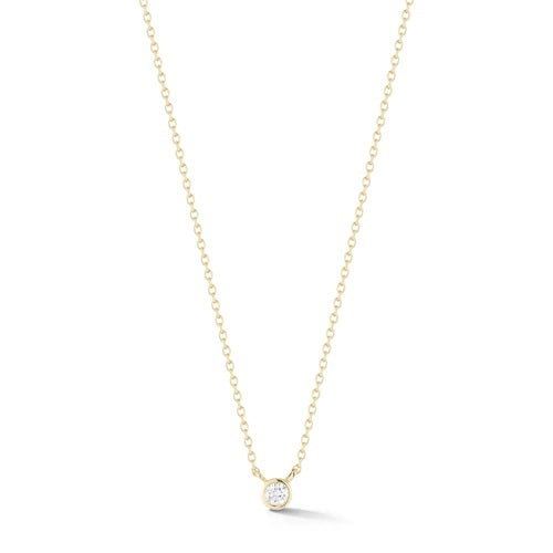 Necklaces Dana Rebecca Lulu Jack Single Bezel Diamond Necklace in Yellow Gold Dana Rebecca