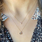 Necklaces Dana Rebecca Lulu Jack Single Bezel Diamond Necklace in Yellow Gold Dana Rebecca