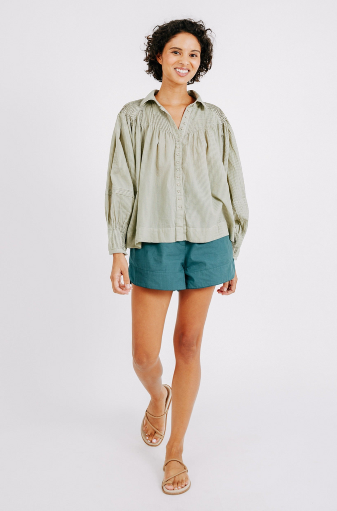 Tops Mirth Kerala Blouse in Sage Mirth