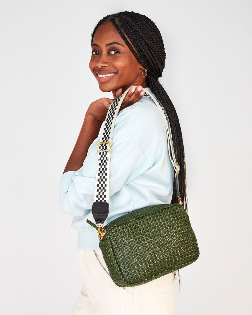 Handbags Clare V. Rattan Marisol Bag in Army Clare V.