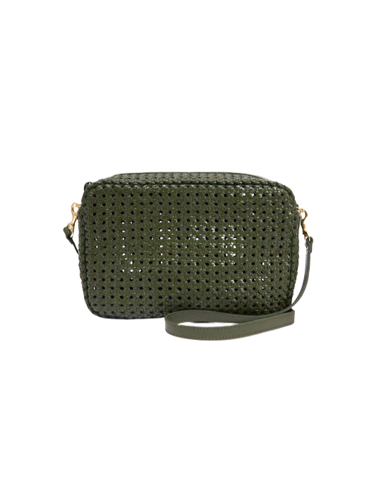 Handbags Clare V. Rattan Marisol Bag in Army Clare V.