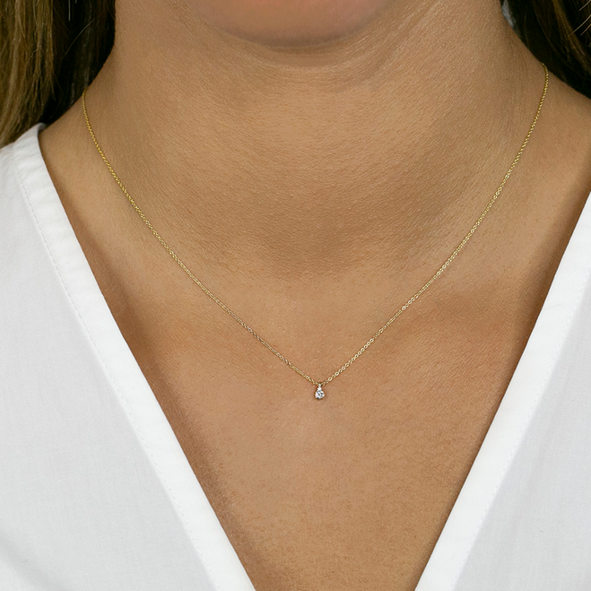 Necklaces Dana Rebecca Sophia Ryan Teardrop Necklace in Rose Gold Dana Rebecca