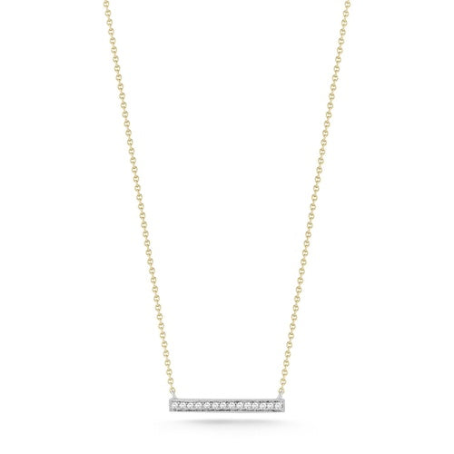 Necklaces Dana Rebecca Sylvie Rose Medium Bar Necklace in Yellow Gold Dana Rebecca