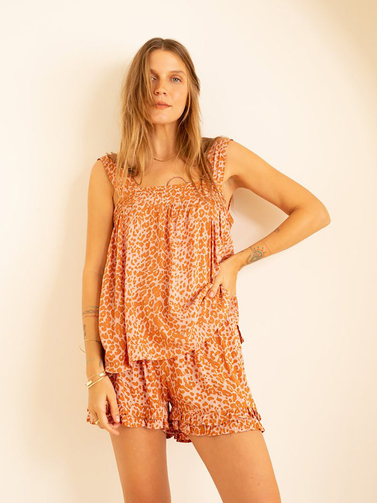Shorts Natalie Martin Amy Short in Blush Leopard Natalie Martin