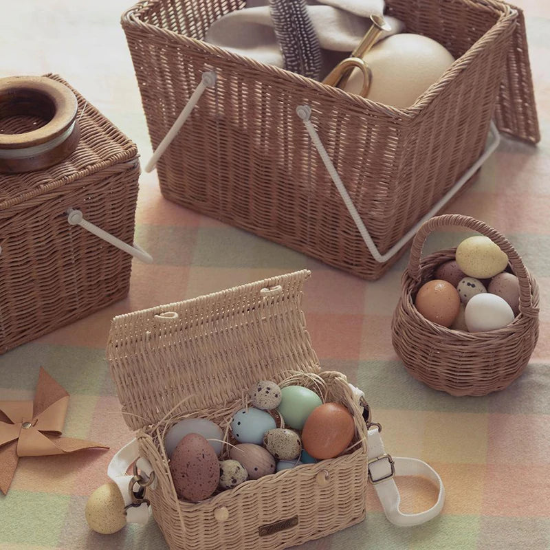 Baskets Olli Ella Piki Rattan Basket Olli Ella