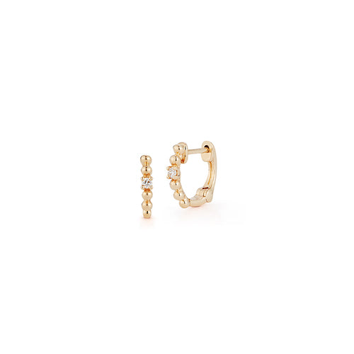 Earrings Dana Rebecca Poppy Rae Pebble Huggies in Yellow Gold Dana Rebecca