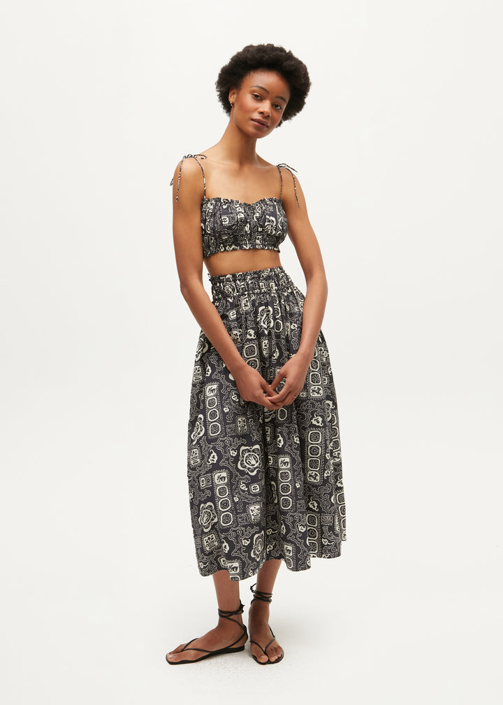 Skirts Rhode Resort Pooja Skirt in Bazaar Black Rhode Resort