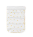 Baby Kissy Kissy Duckling Burb Cloth in White and Yellow Kissy Kissy