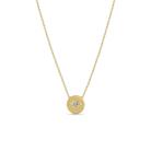 Necklaces Zoe Chicco Disc with Marquis Diamond  Necklace in Yellow Gold Zoe Chicco
