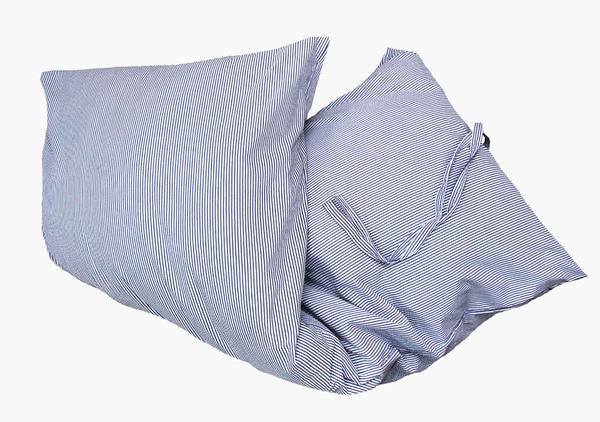 Market Hedge House Bed Roll in Blue Seersucker Hedgehouse