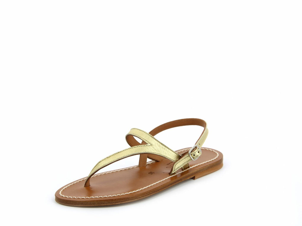 Shoes K. Jacques Vahine Sandal in Lame Platine K. Jacques