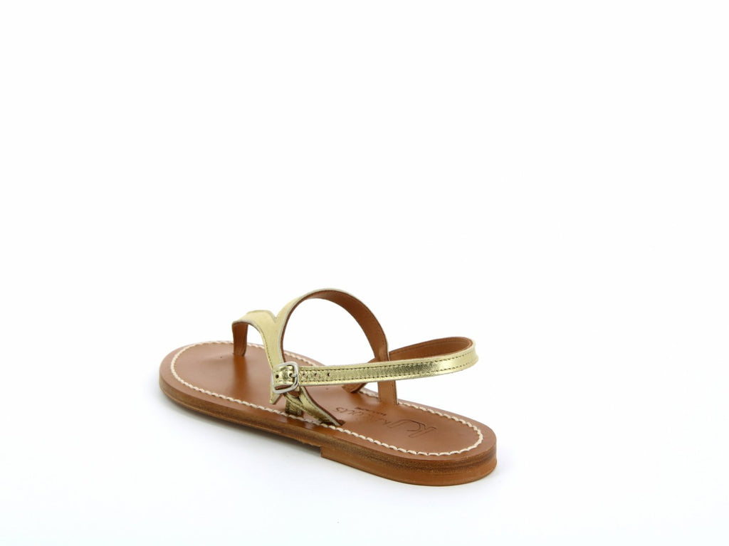 Shoes K. Jacques Vahine Sandal in Lame Platine K. Jacques