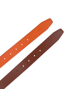 Belts Cesoli Reversible Leather Belt in Habanero/Chestnut Cesoli