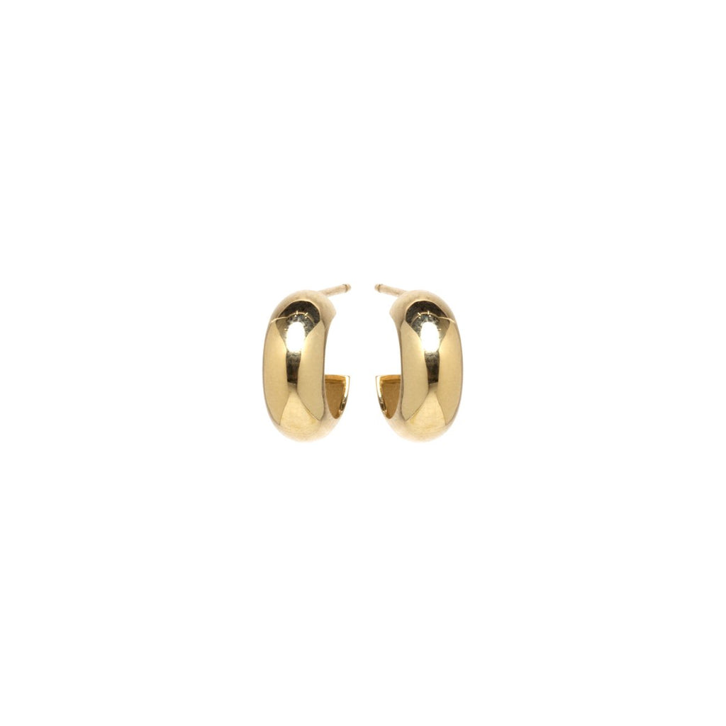 Earrings Zoe Chicco Chubby Huggie Hoop in Yellow Gold Zoe Chicco