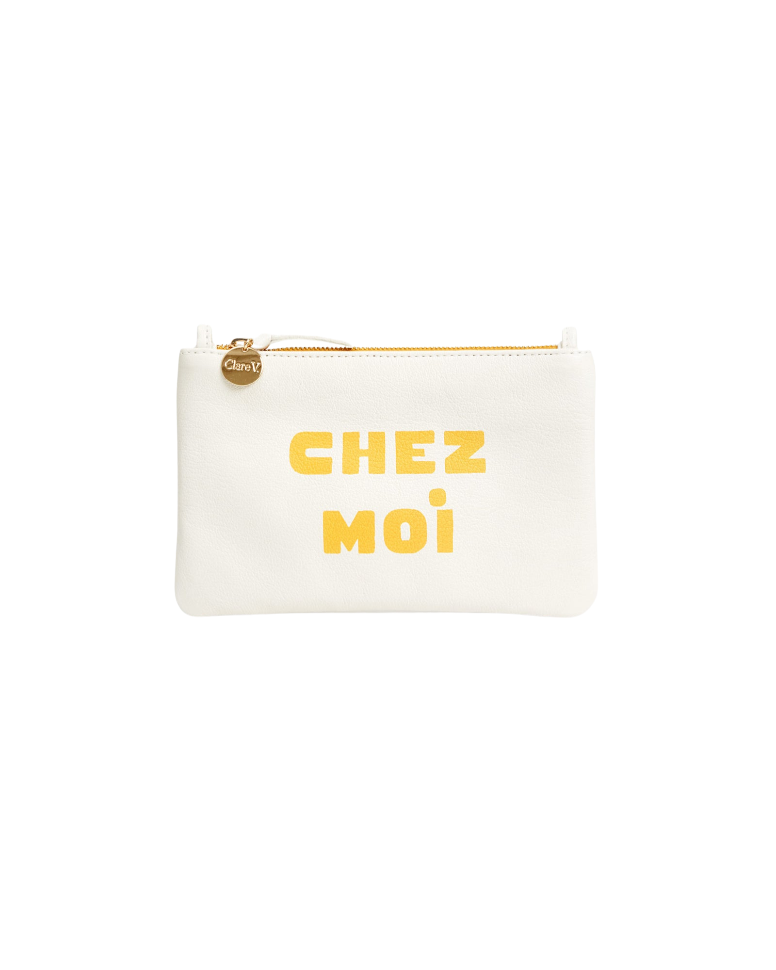 Clare V. Chez Moi Wallet Clutch in Cream