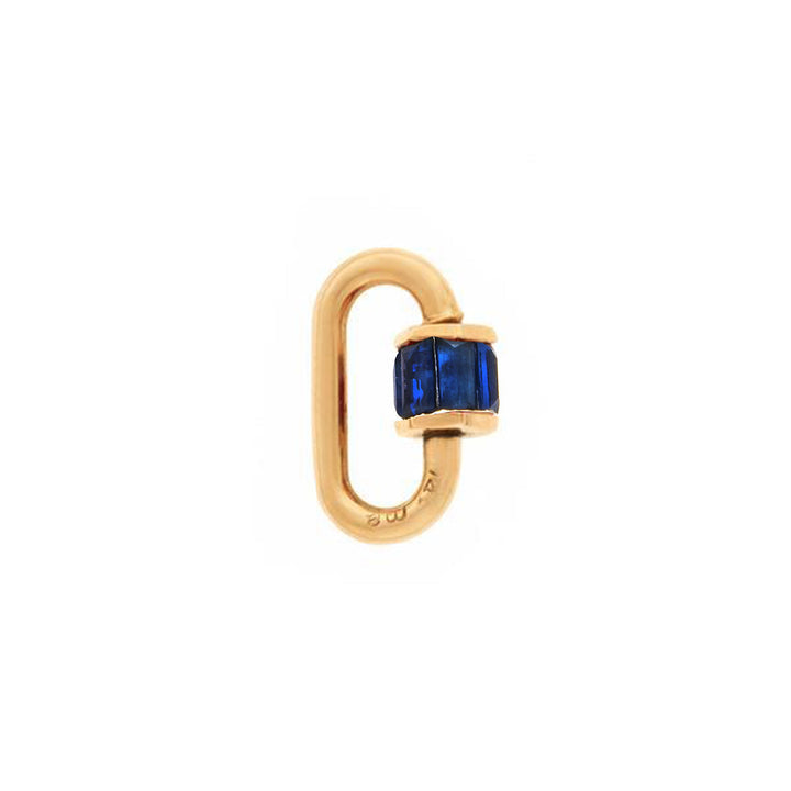 Pendants Marla Aaron Sapphire Baguette Baby Lock in Yellow Gold Marla Aaron