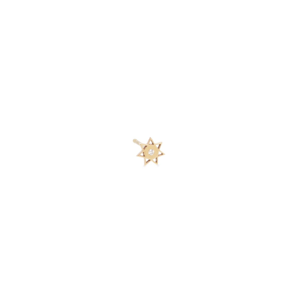 Earrings Zoe Chicco Sun Stud in Yellow Gold Zoe Chicco