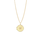 Necklaces Zoe Chicco Star Set Diamond Round Locket in Yellow Gold Zoe Chicco