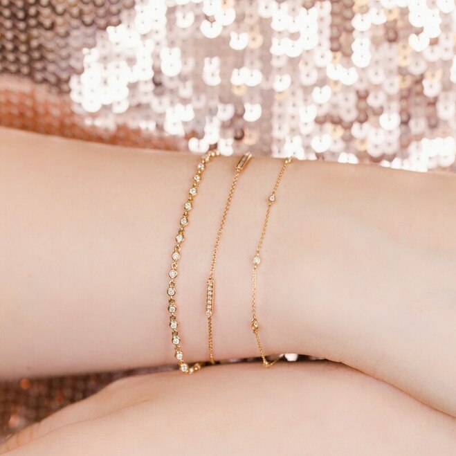 Buy Dainty Charm Bracelet, Rose Gold Bracelet, Bracelets for Women,  Handmade Minimalist Bridal Jewelry Online in India - Etsy