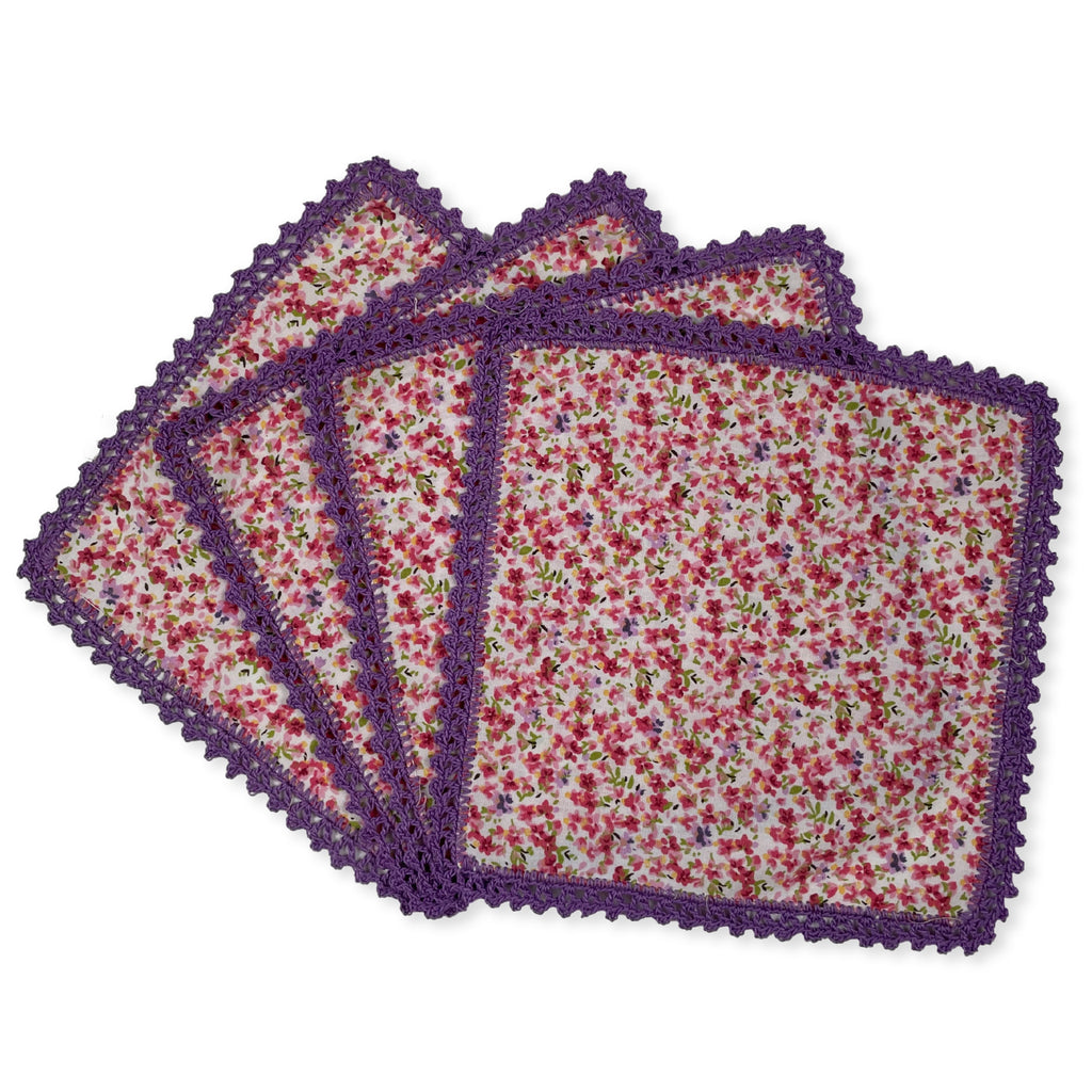  Hibiscus Linens Crochet Cocktail Napkins Hibiscus Linens