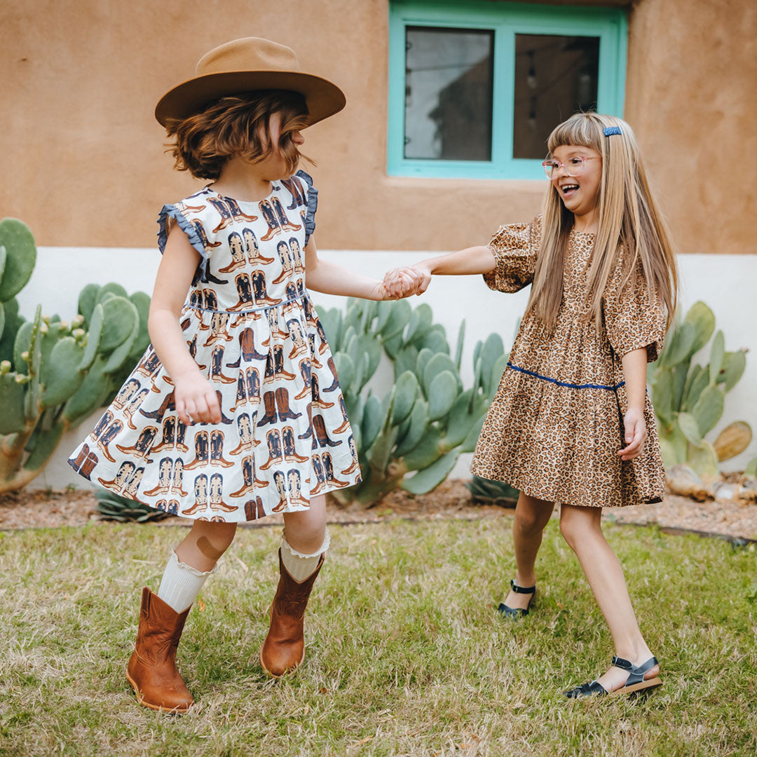 Girls Nell Dress in Cowboy
