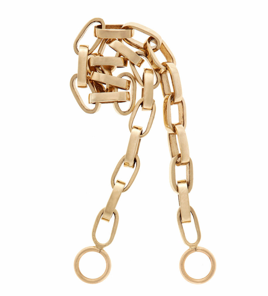 Necklaces Marla Aaron Handmade Biker Chain Necklace in Yellow Gold Marla Aaron