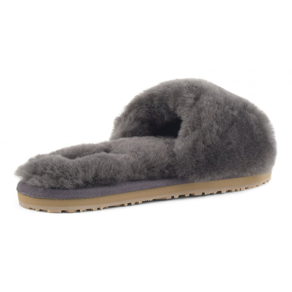 Shoes Mou Sheepskin Fur Slide in Charcoal Mou