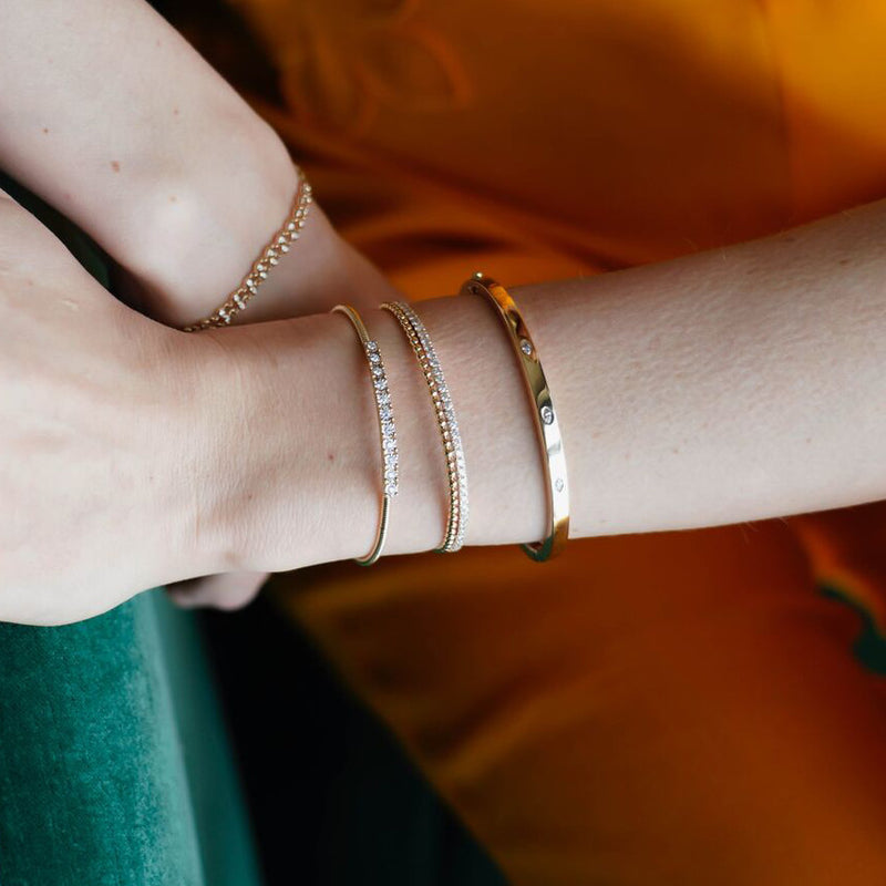 Bracelets Dana Rebecca Alexa Jordyn Marquise Diamond Bangle in Yellow Gold Dana Rebecca