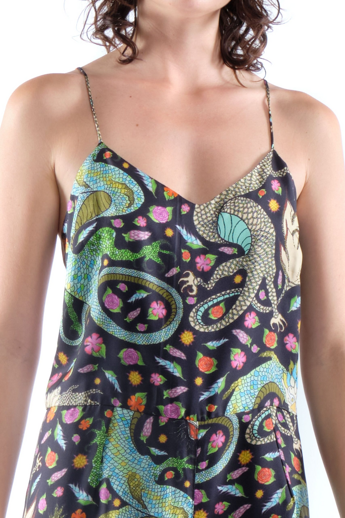 Jumpsuits La Prestic Ouiston Paulette Jumpsuit in Dragons La Prestic Ouiston