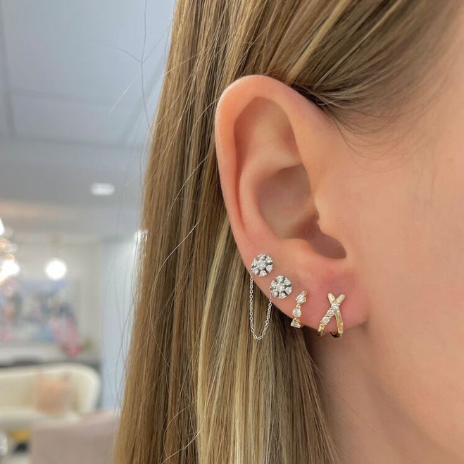 Earrings Dana Rebecca Ava Bea X Huggies in Yellow Gold Dana Rebecca