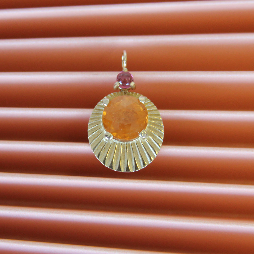 Necklaces Kimberly Doyle Spessartine Garnet Oval Necklace in Yellow Gold Kimberly Doyle