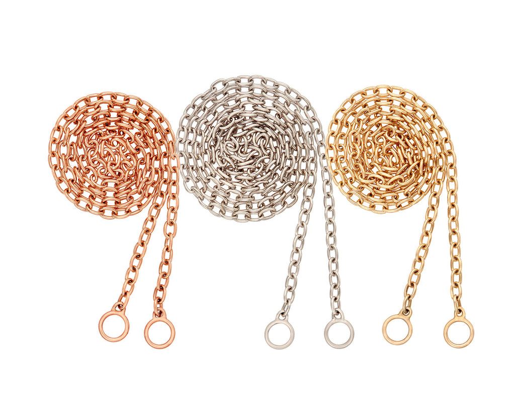 Necklaces Marla Aaron Pulley Chain Necklace in Yellow Gold Marla Aaron