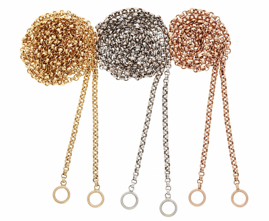 Necklaces Marla Aaron Rolo Chain in Rose Gold Marla Aaron