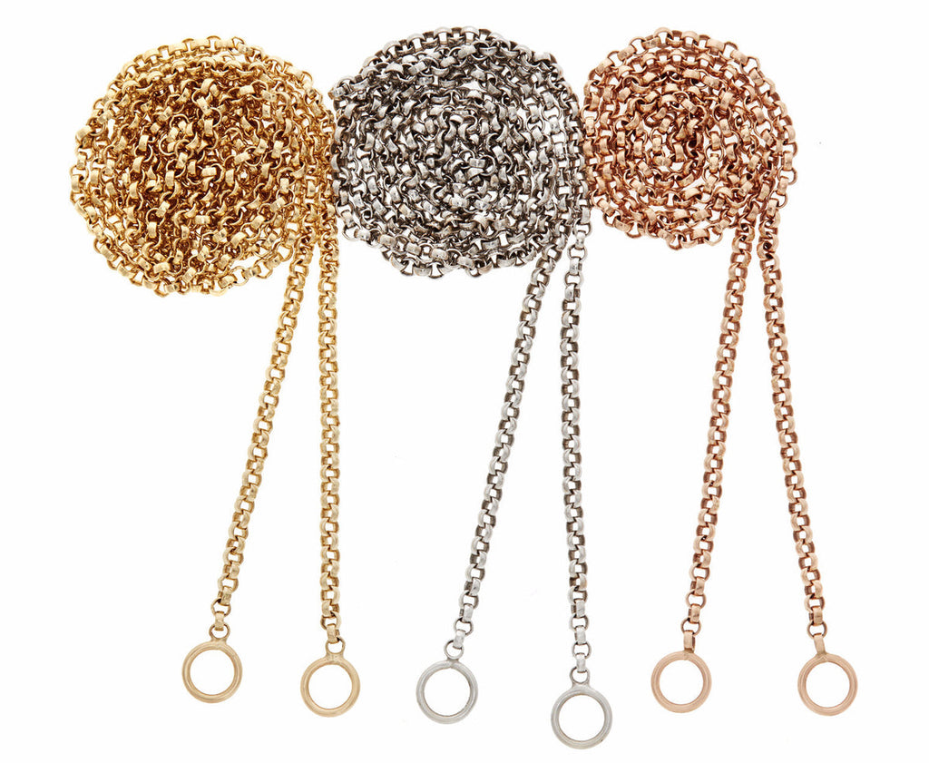 Necklaces Marla Aaron Rolo Chain in Rose Gold Marla Aaron