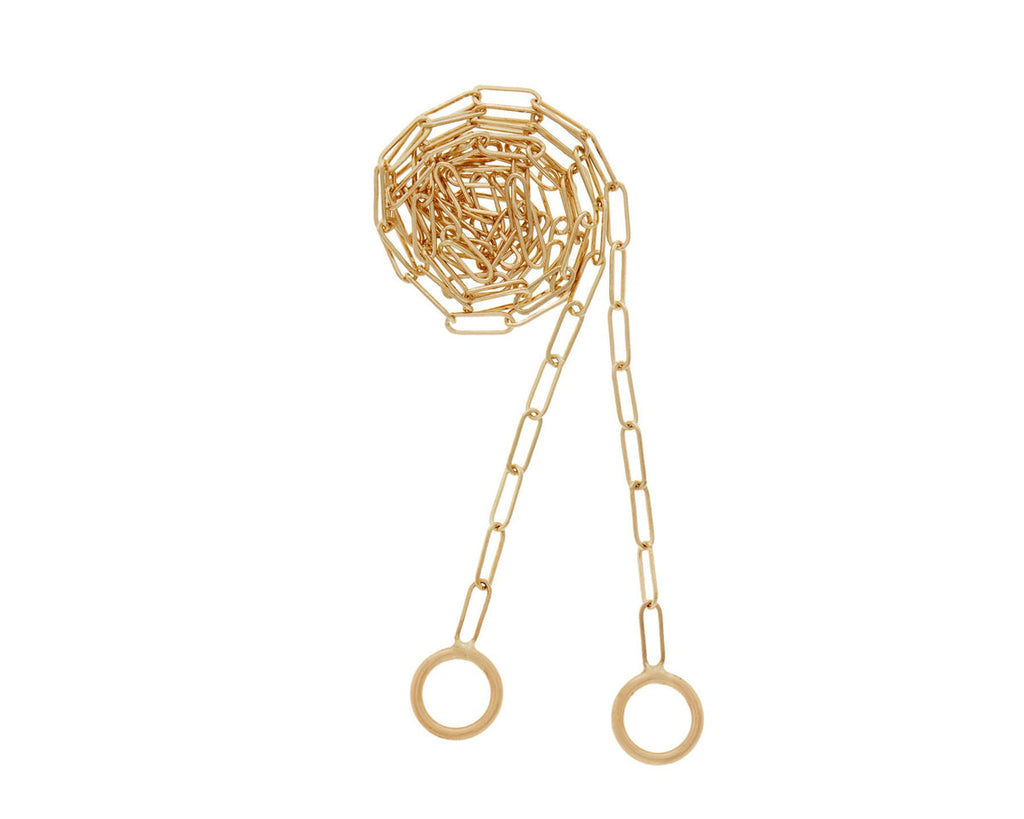 Necklaces Marla Aaron Square Link Chain in Yellow Gold Marla Aaron